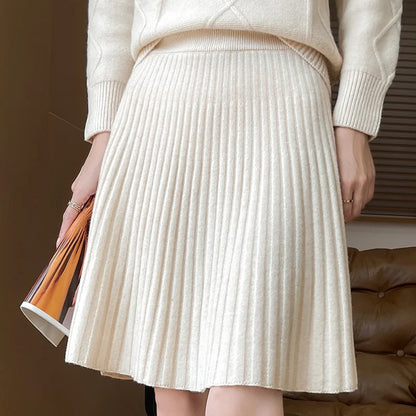 Pure wool skirt for women