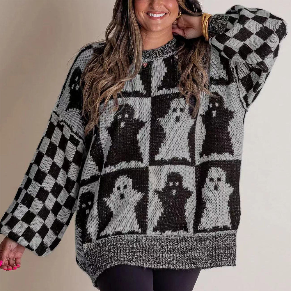 Halloween Ghost Knitted Sweater