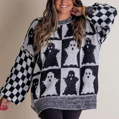 Halloween Ghost Knitted Sweater