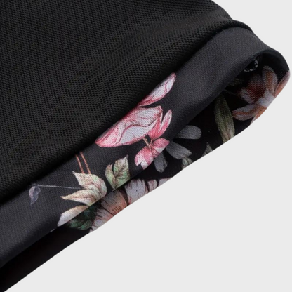 Men's polo shirt with floral print