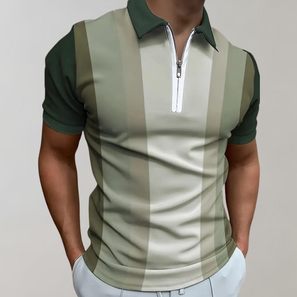 Men's polo shirt with zipper