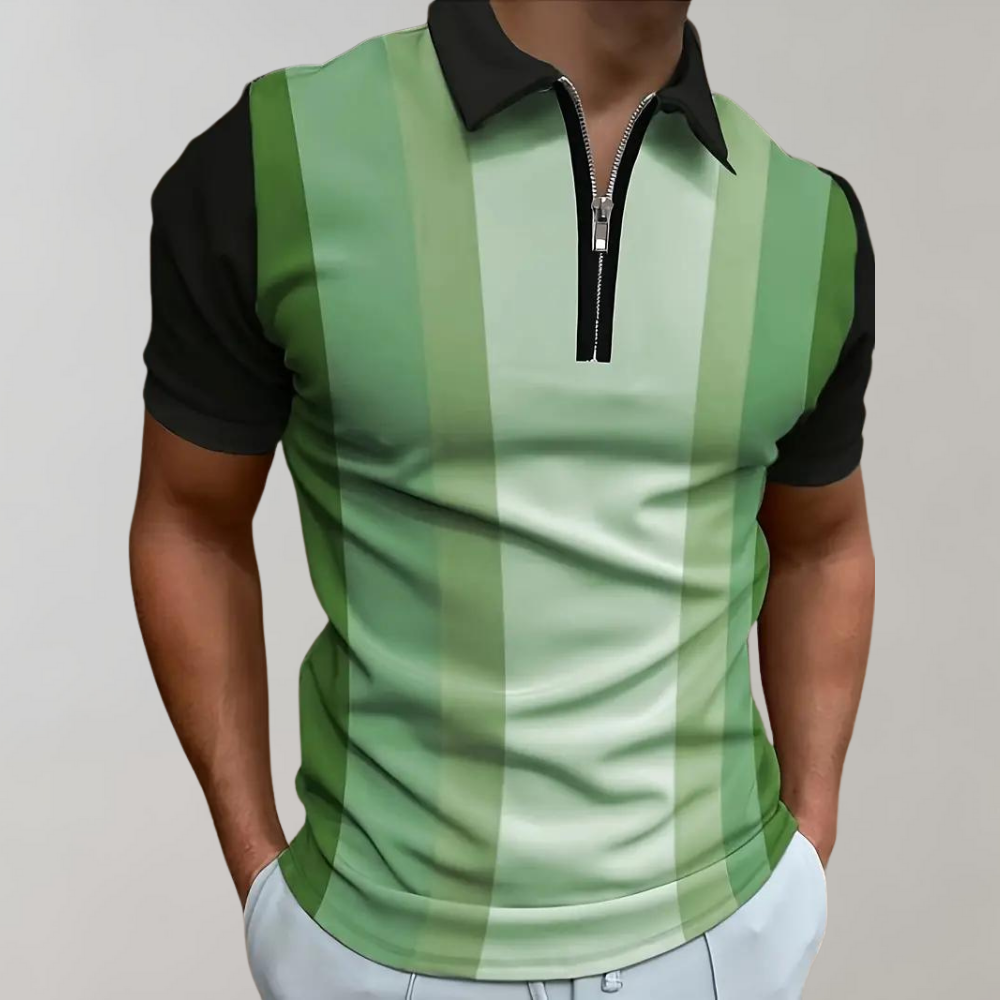 Men's polo shirt with zipper