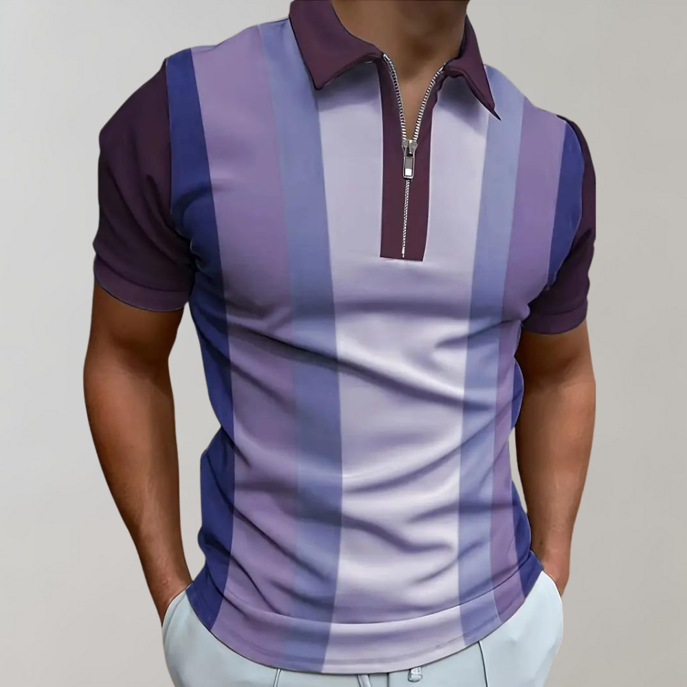 Men's polo shirt with zipper