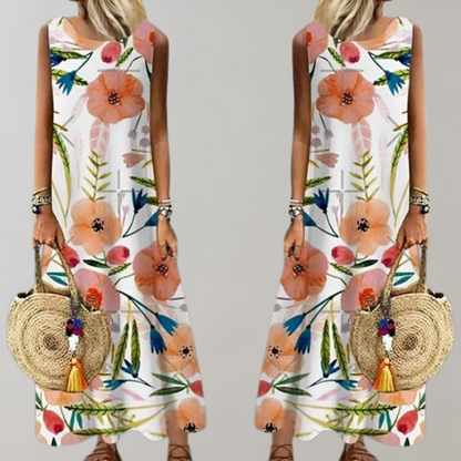 White floral summer dress