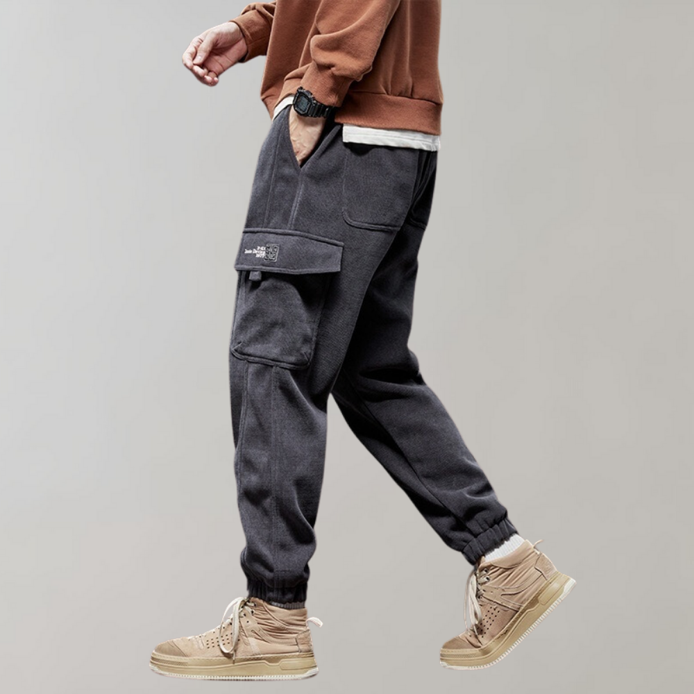 Casual corduroy cargo broek voor heren