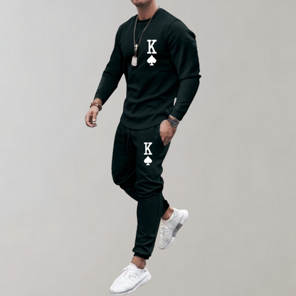 Men's letter print tracksuit