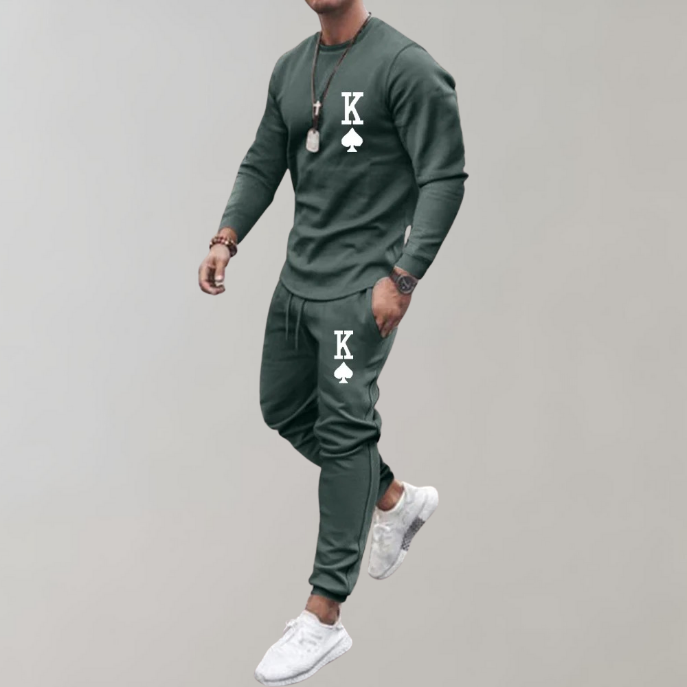 Men's letter print tracksuit