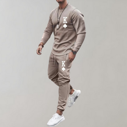 Men's letter print tracksuit