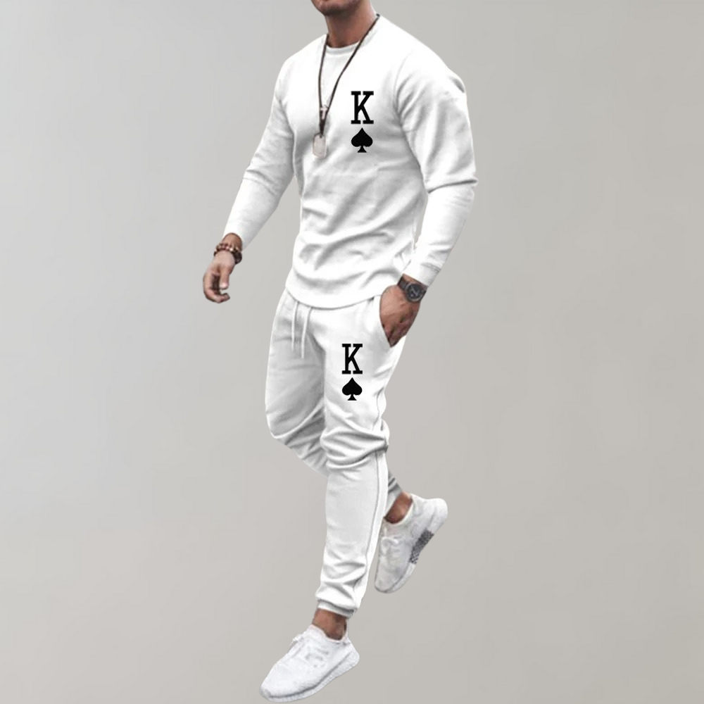 Men's letter print tracksuit