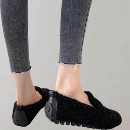 Soft plush women's loafers