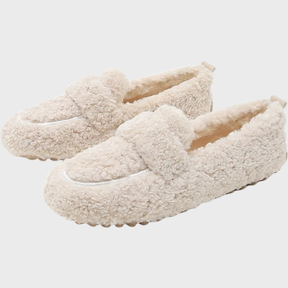 Zachte pluche damesloafers