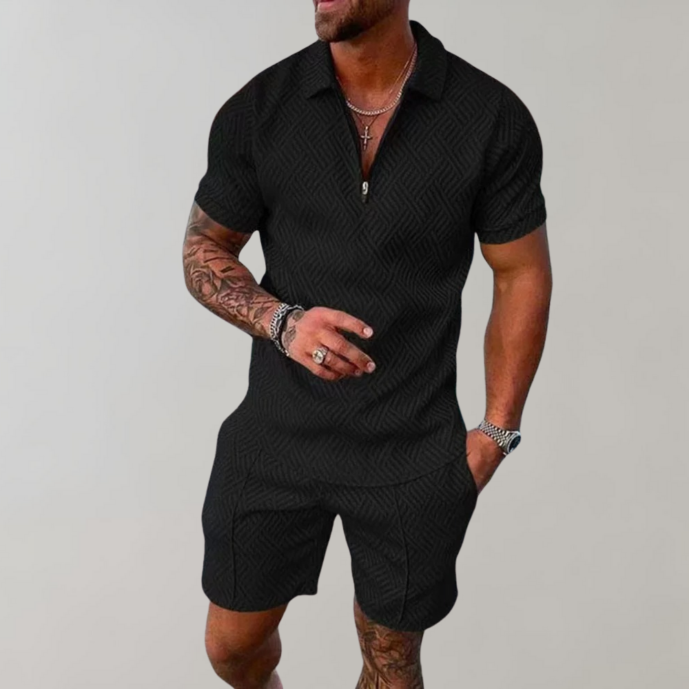 Polo and shorts summer set for men