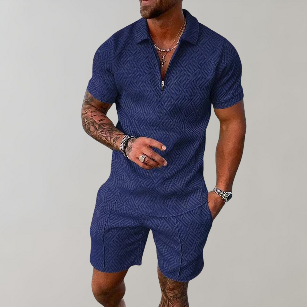 Polo and shorts summer set for men