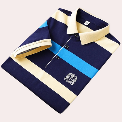 Classic striped men's polo shirt 