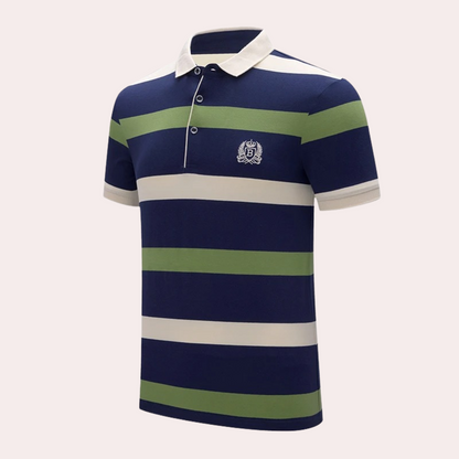 Classic striped men's polo shirt 