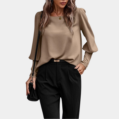 Ladies blouse with stylish long sleeves