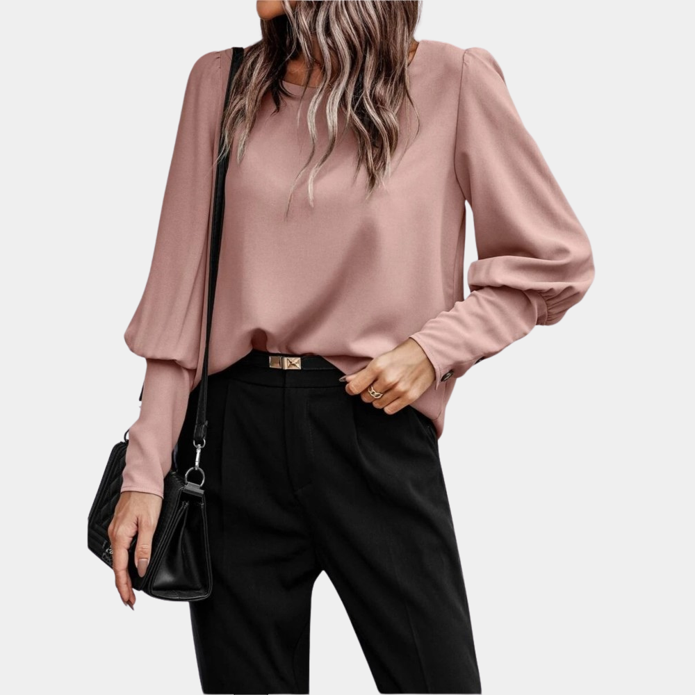 Ladies blouse with stylish long sleeves