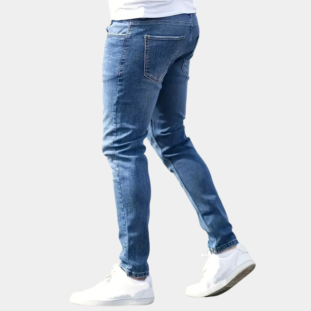 Casual herenjeans met gescheurd ontwerp