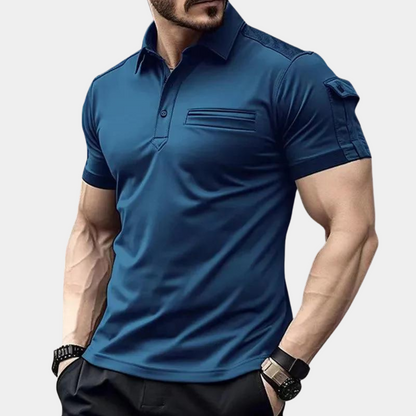 Breathable men's polo shirt