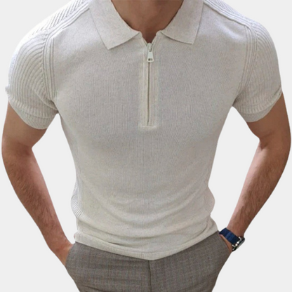 Men's polo shirt with zipper