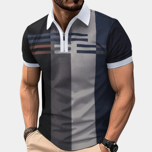 Men's polo with zipper