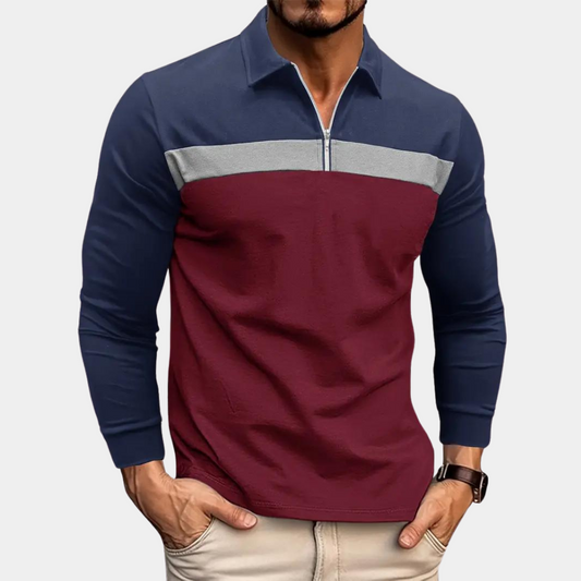 Men's long sleeve polo