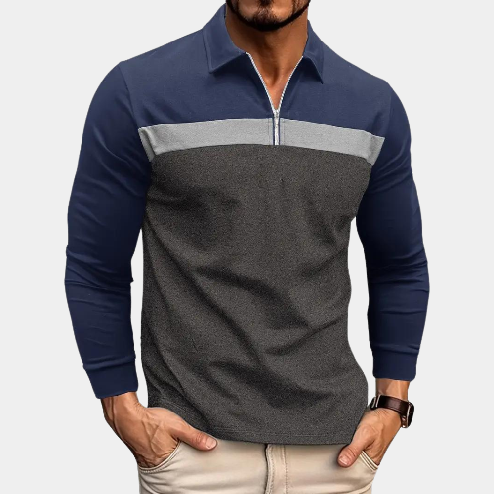 Men's long sleeve polo