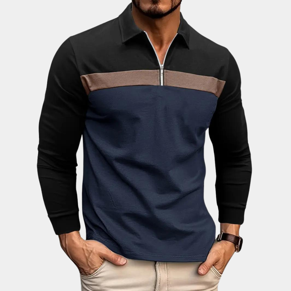 Men's long sleeve polo