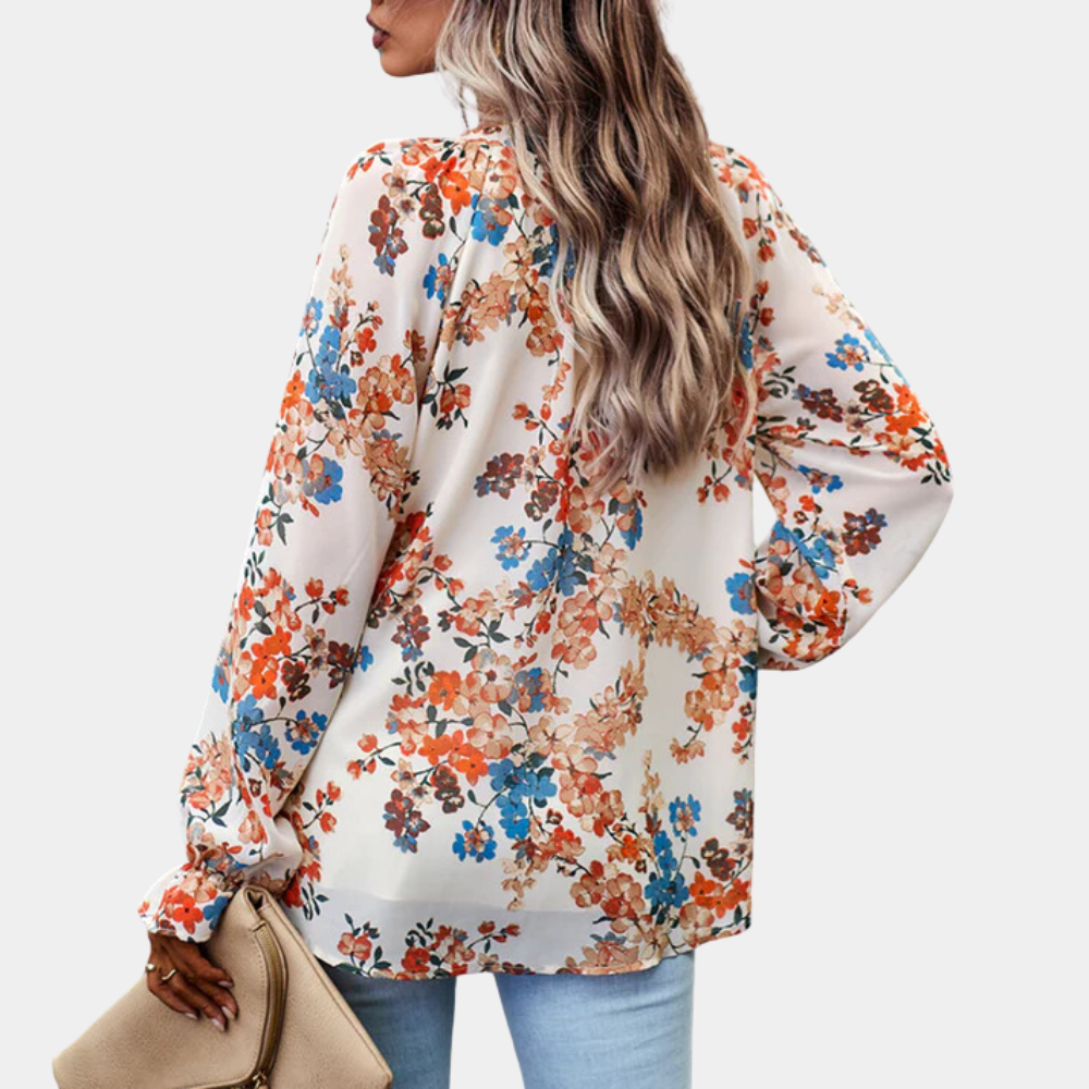 Elegant floral ladies blouse