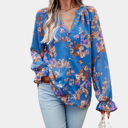 Elegant floral ladies blouse