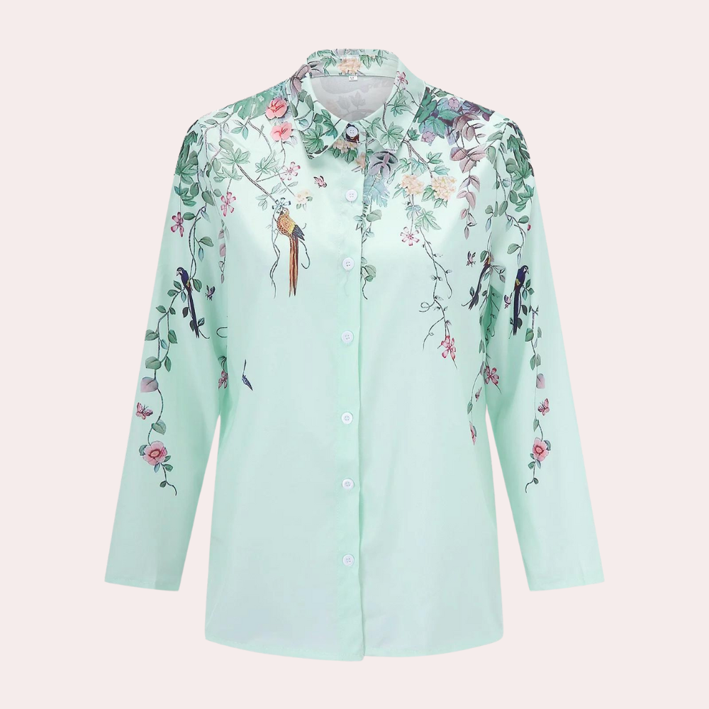 Gebloemde damesblouse