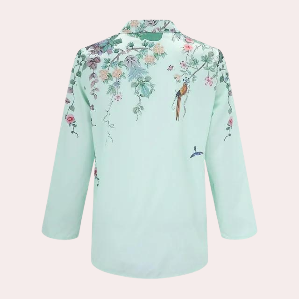 Gebloemde damesblouse