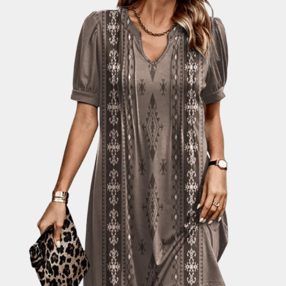 Casual v-neck women's dress