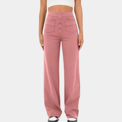 Casual high waisted women's trousers