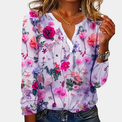 Casual floral blouse for women