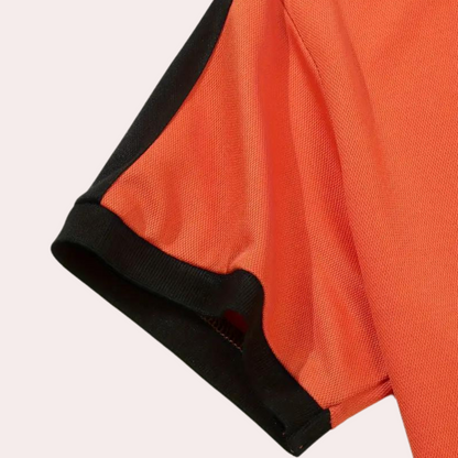 Stijlvol oranje herenpoloshirt