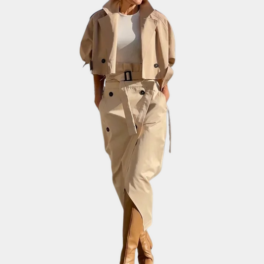 Stijlvolle dames trenchcoat set