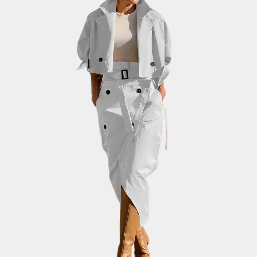 Stijlvolle dames trenchcoat set