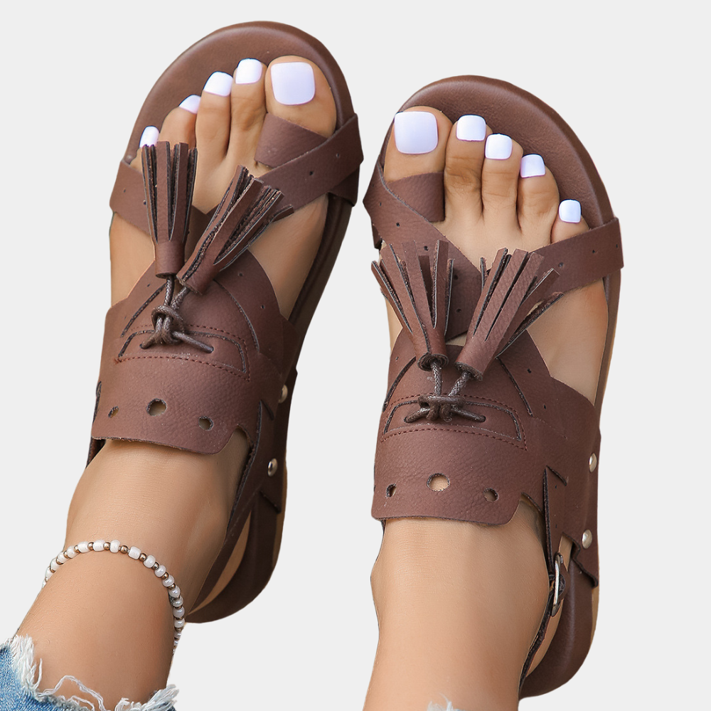 Comfortabele sandalen met kwastjes voor dames