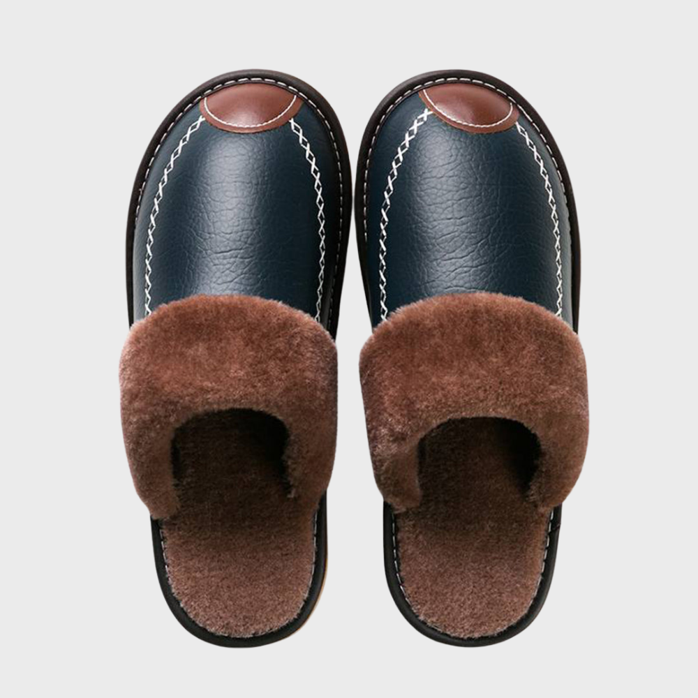 Low-entry fleece slippers 